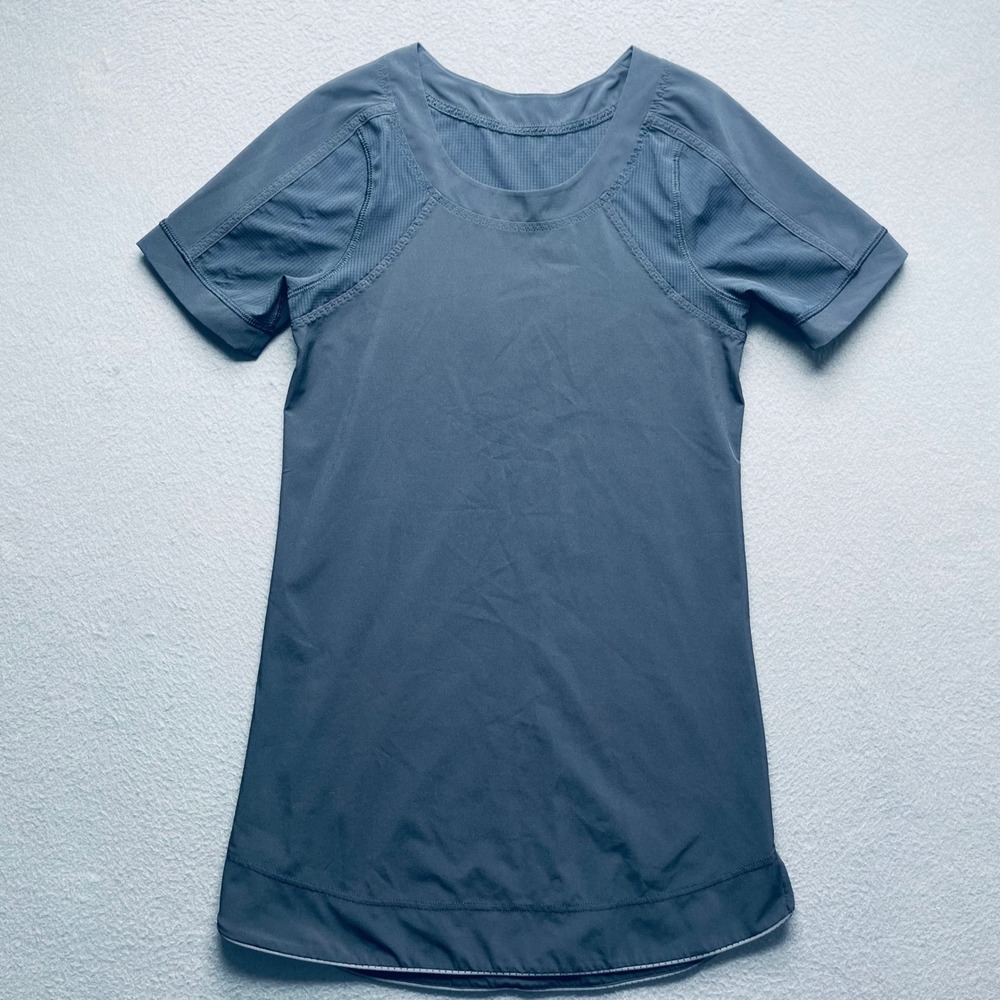 Ivivva lululemon Girls Athletic Shirt Grey Mesh Performance Tee Size 10 Sporty